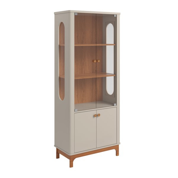 CRISTALEIRA JADE OFF WHITE/JEQUITIBA