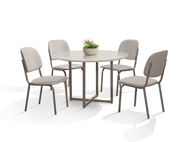 CONJUNTO MESA ROMANA DC 1,10 MDF C/VIDRO-4 CAD.NAPOLI DC - F/V A - A-512 - A-508 - FENDI - FENDI - OFW