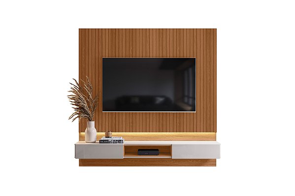 PAINEL PARIS 1,80 JEQUITIBA RIPADO/OFF WHITE