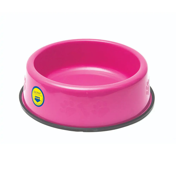 Comedouro e Bebedouro Pesado para Filhotes Tudo Pet Rosa 300 ml