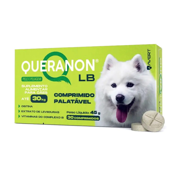 Suplemento Queranon LB para Cães Até 30 kg 30 comprimidos