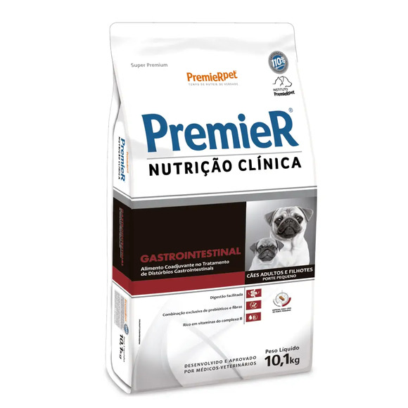 Premier Nutrição Clínica Gastrointestinal Cães Raças Pequenas 10,1 kg