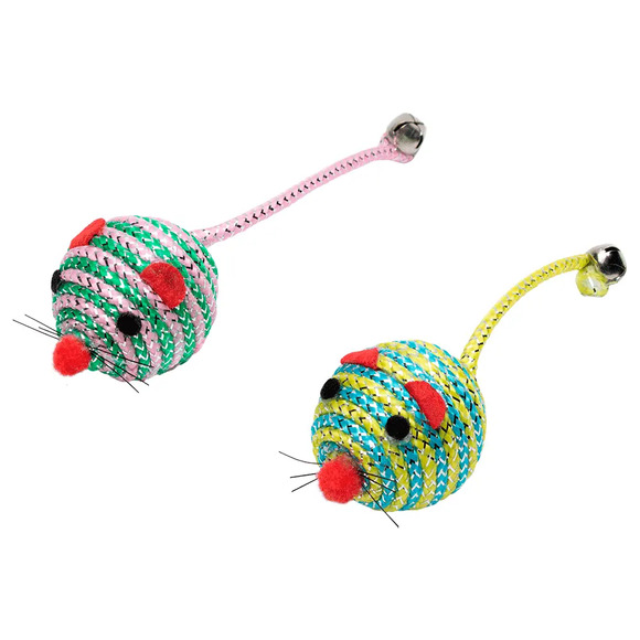 Brinquedo Gato Ratinho Redondo Jambo 2 unidades