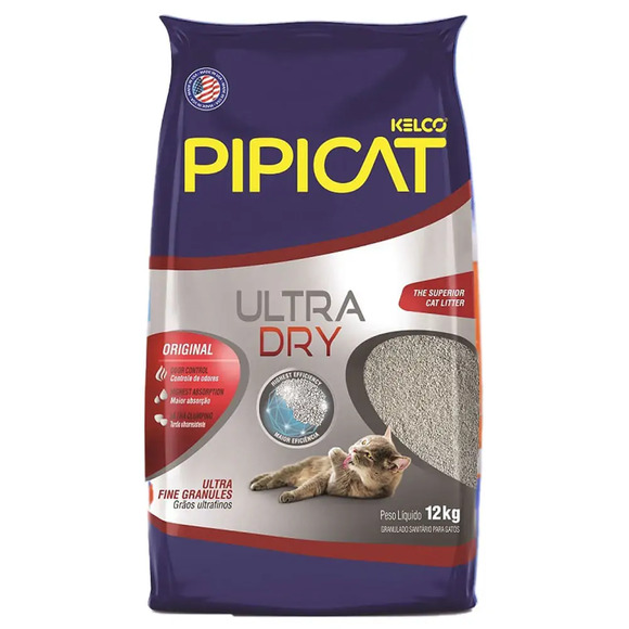 Areia Pipicat Ultra Dry para Gatos 12 kg