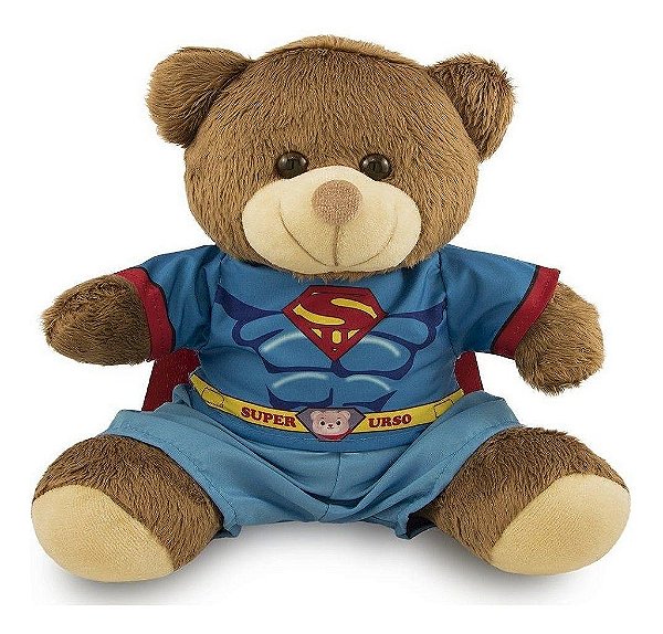 Brinquedo Pelucia Ursinho Superhero