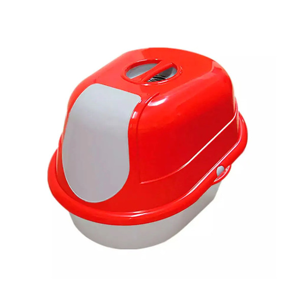 Banheiro Cat Toalete Furacão Pet Vermelho Único