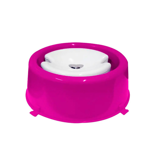 Bebedouro Classic Pelos Longos Furacão Pet Rosa 1 L