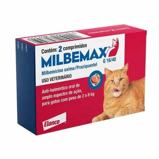 Milbemax Gato 2 a 8 Kg com 2 Comprimidos