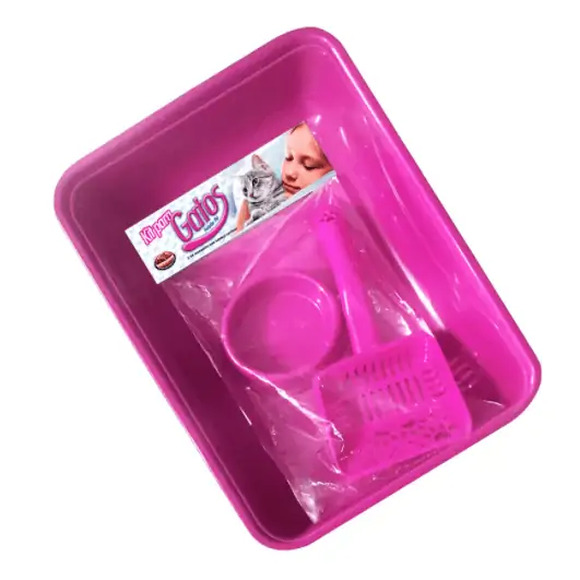 Kit para Gatos Furação Pet Rosa Único