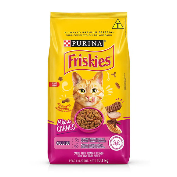 Friskies Gatos Adultos Mix de Carnes 10,1 kg