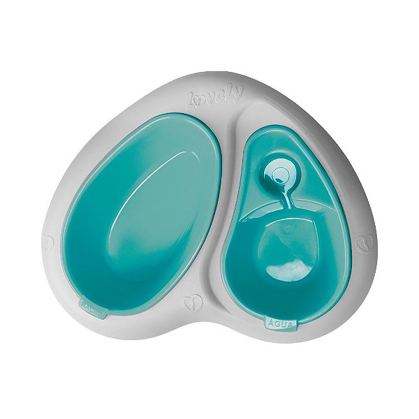 Comedouro+Bebedouro Lovely Azul Tiffany P