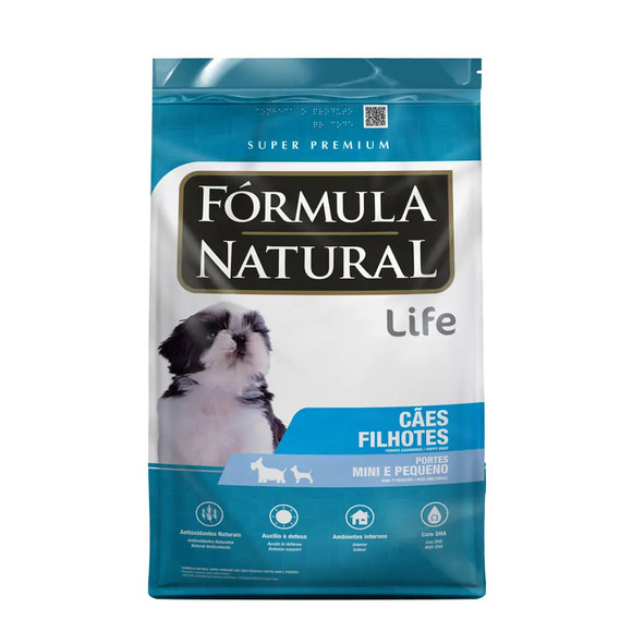 Fórmula Natural Life Super Premium para Cães Filhotes Minis e Pequenos 1 kg