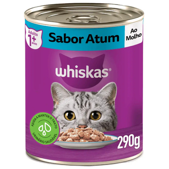 Ração Úmida Whiskas Atum ao Molho 290 g