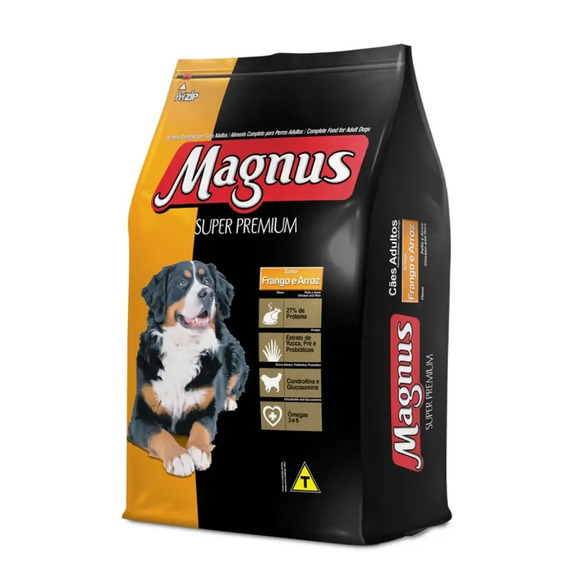 Magnus Super Premium Cães Adultos Sabor Frango e Arroz 15 kg