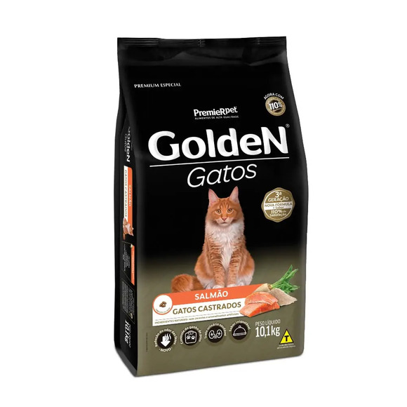 Golden Gatos Castrados Salmão 10 kg