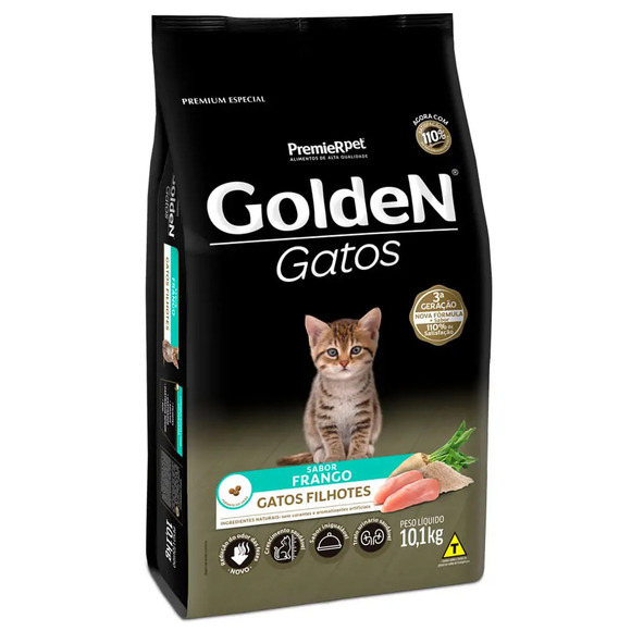 Golden Gatos Filhotes Sabor Frango 10,1 kg