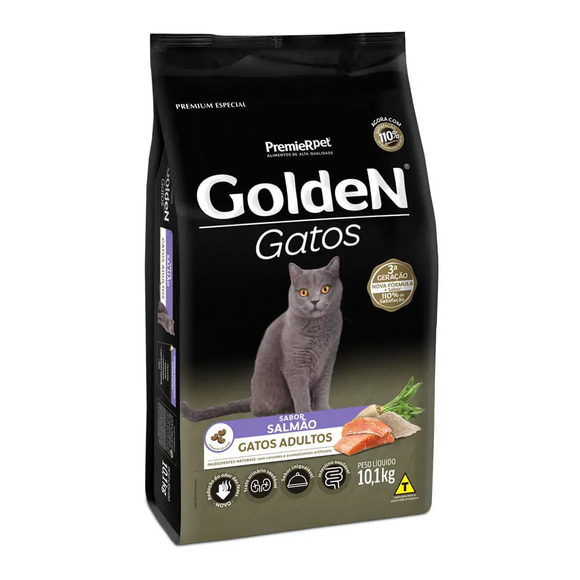Golden Gatos Adultos Salmão 10,1kg