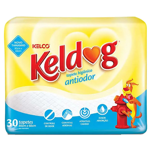 Tapete Higiênico Kelco Keldog Antiodor 30 unidades