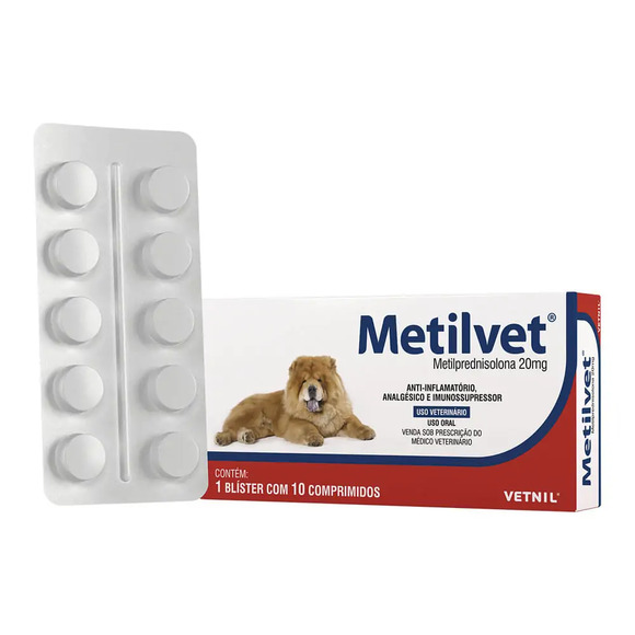 Anti-Inflamatório Metilvet 20mg 10 comprimidos