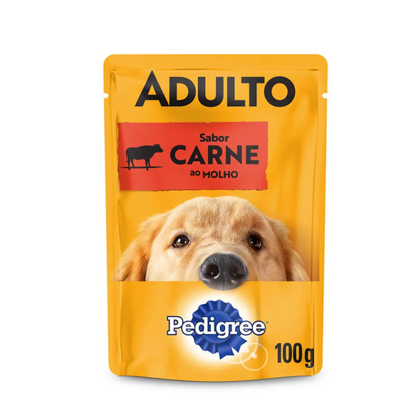 Ração Úmida Pedigree Sachê Cães Adultos Carne ao Molho 100 g