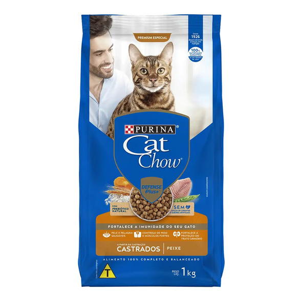 Cat Chow Castrados Peixe 1 kg