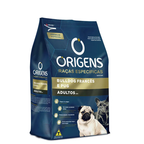 Origens Cães Adultos Raças Específicas Bulldog Francês e Pug 10,1 kg