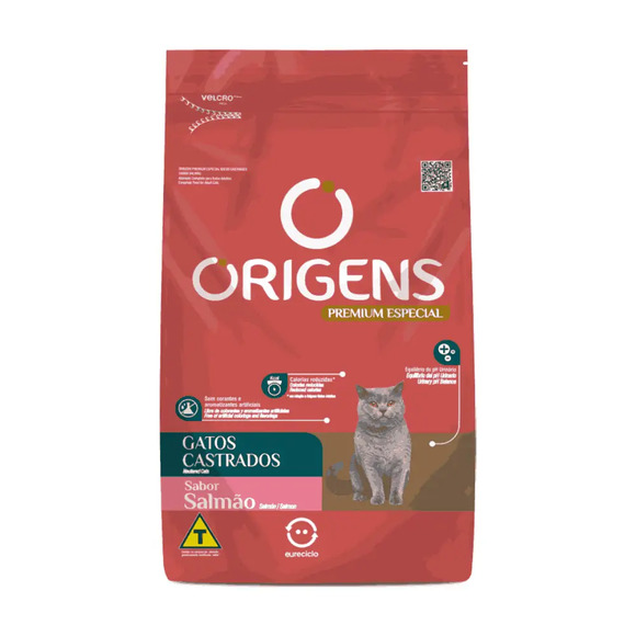 Origens Gatos Castrados Salmão 3kg