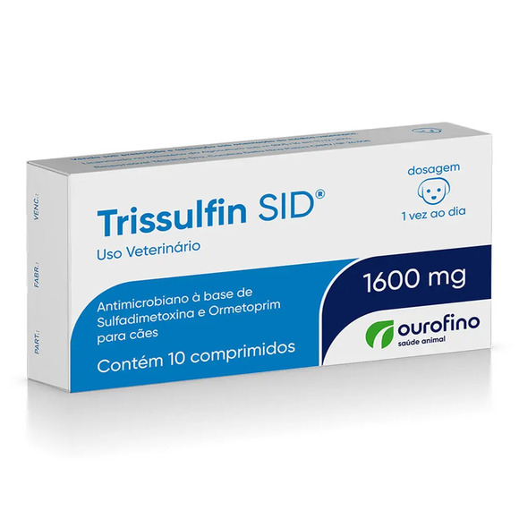 Trissulfin Sid 1600mg Ourofino 10 Comprimidos