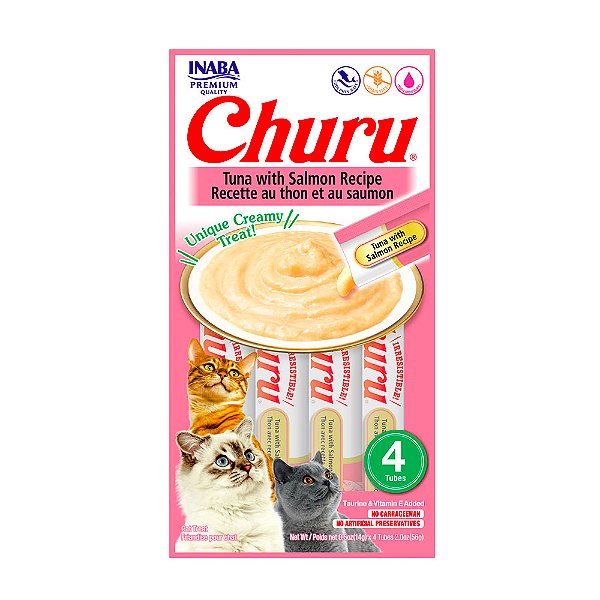 Petisco Cremoso Churu Atum com Salmão INABA