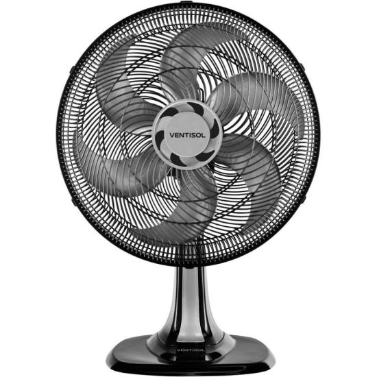 Ventilador de Mesa Ventisol Turbo 6 40cm Preto/Cinza 127v