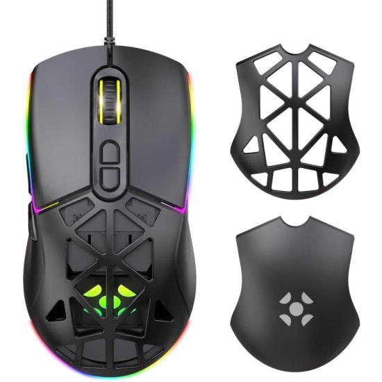 Mouse Gamer Com Fio Fortrek Striker Preto
