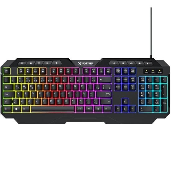 Teclado Gamer Fortrek Fearless 100 Fullsized Preto