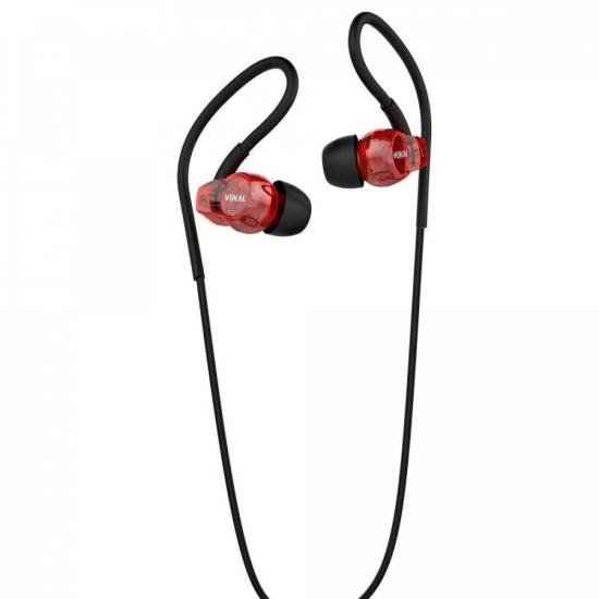 Fone de Ouvido Vokal E40 In Ear Vermelho