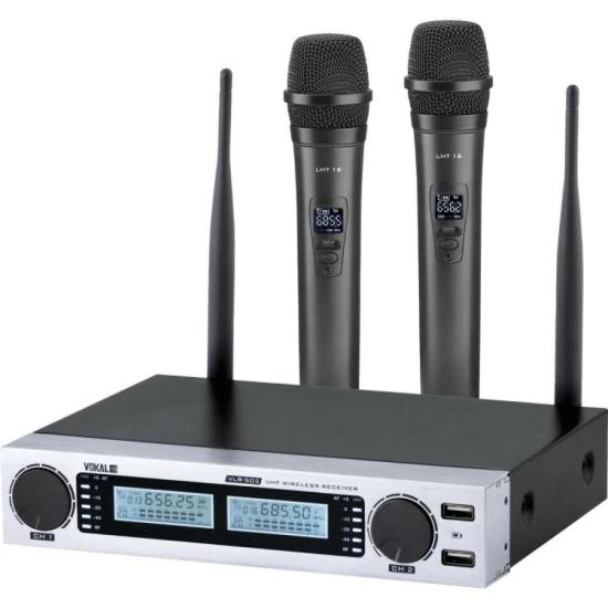 Microfone Sem Fio Duplo VLR502 Plus Vokal