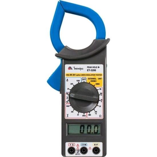 Alicate Amperímetro Digital Minipa ET-3200 Azul/Preto