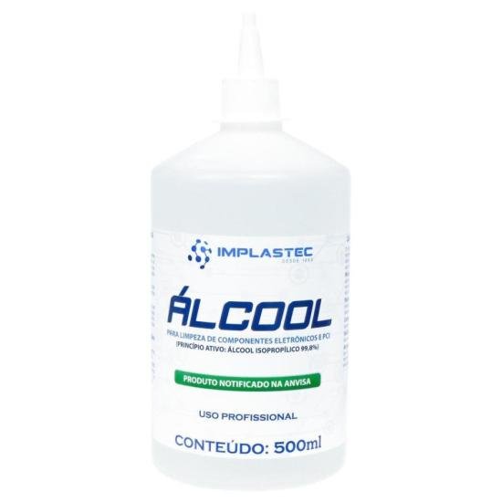 Caixa C/24 Álcool Limpeza de Eletrônicos 500Ml Implastec
