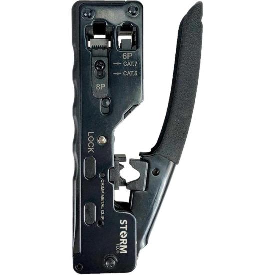 Alicate Para Crimpar RJ45/RJ12 /RJ11 Storm Preto