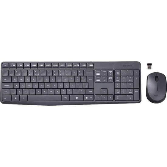 Kit Teclado e Mouse sem Fio MK235 Preto LOGITECH