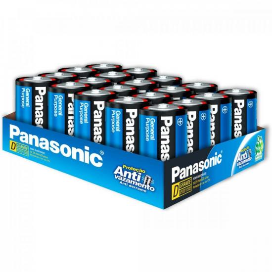 Pilha Zinco 1,5V D UM-1SH300 C/20 Pilhas Panasonic