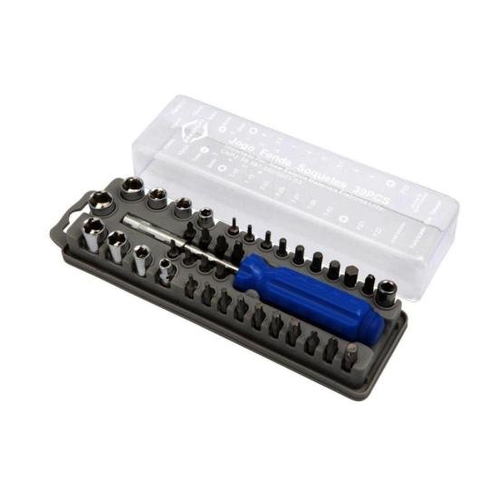 Chave Multi C/39 Soquetes Fenda Phillips E Torx Brasfort