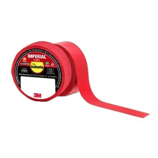 Fita Isolante 18mm X 10m Vermelha Imperial 3M