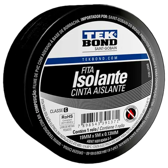 Fita Isolante Uso Geral 19mmx5m Tekbond
