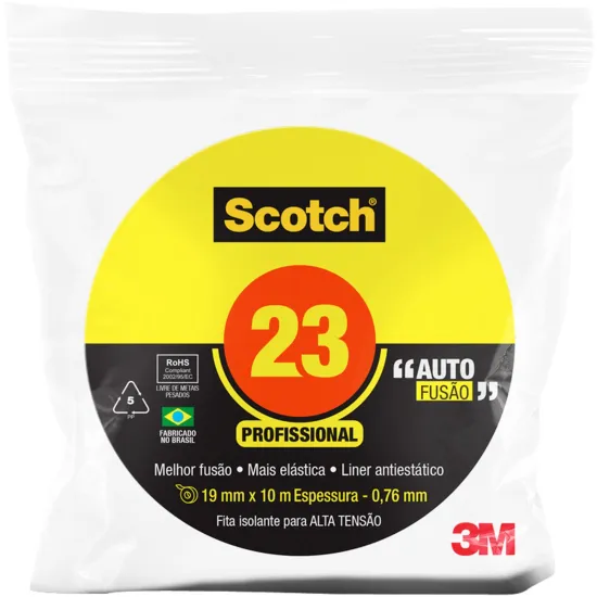 Fita de Autofusão 19mmx10m 23BR Preta 3M