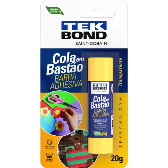 Cola Bastão Escolar Blister 20g Tekbond