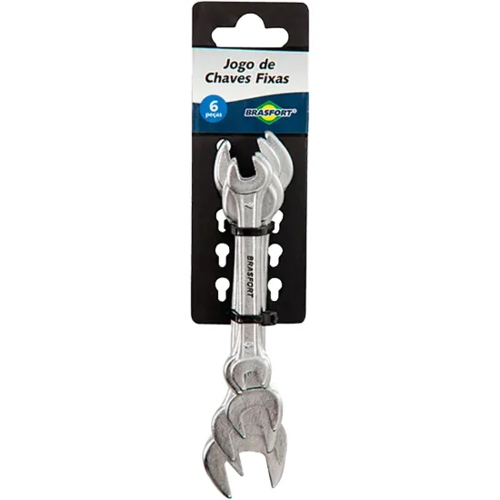 Kit de Chave Fixa Com 6 Peças de 6 a 17mm Brasfort