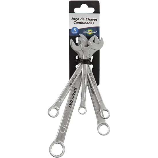 Kit de Chave Combinada Com 5 Pecas de 8 a 17mm Brasfort