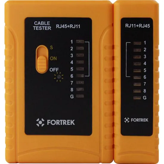 Testador de Cabos Lan RJ11/45 Fortrek TCF101