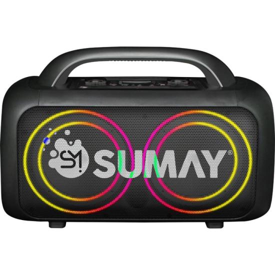 Caixa de Som Sumay CSP1318 PowerBlack 150w Bluetooth Preta