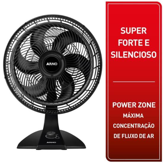 Ventilador Arno Turbo Force 2 em 1 Preto VF42 127v