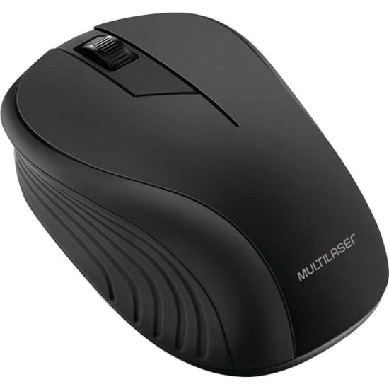 Mouse Sem Fio/USB Multilaser MO212 Wave 1200dpi Preto